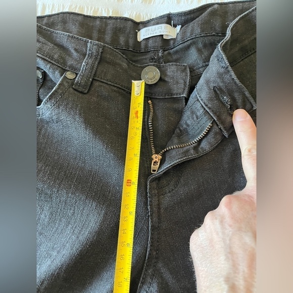 PURE By Alfred Sung Black Jeans Straight Leg Mid-Rise Classic 5 Pocket - Picture 12 of 14